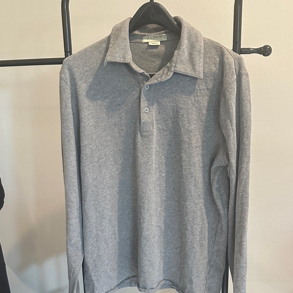 J. Crew Men's Gray Polo Shirt size Large